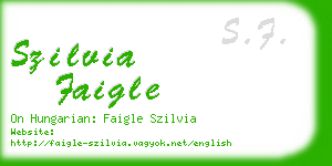 szilvia faigle business card